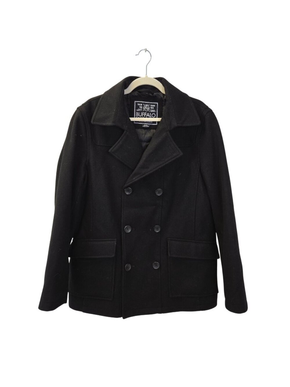 Buffalo David Bitton Wool Blend Peacoat Size Medium